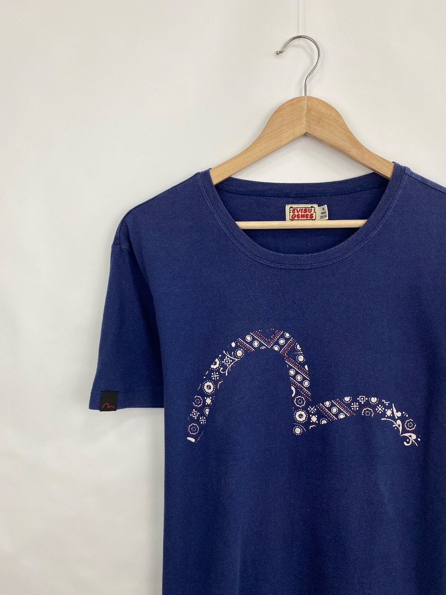 Vintage 90s Evisu big logo t-shirt retro rare Y2K hype size