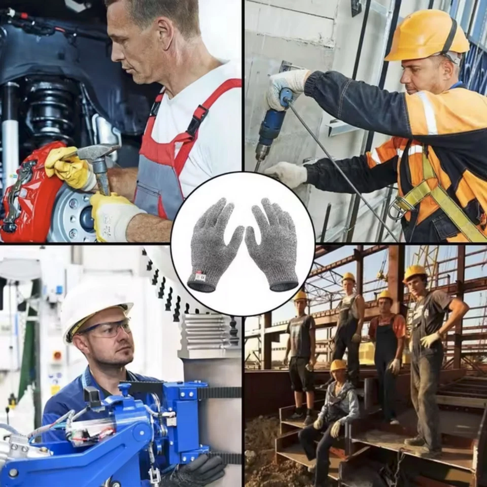 1 Paar Schnittfeste Schnittschutz Handschuhe für Metzger Küche Glas Arbeit  Neu - Bild 3 von 4