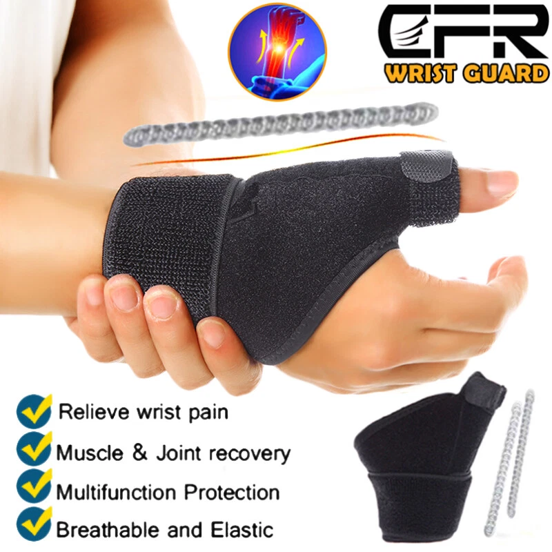 Guantes de compresión soporte para muñeca pulgar mano palma soporte túnel carpiano artritis Foto 3 de 4