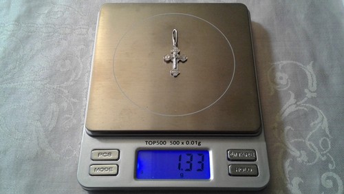 VINTAGE SOLID STERLING SILVER ORTHODOX CRUCIFIX IC XC NIKA "SAVE and PROTECT" - Picture 9 of 9