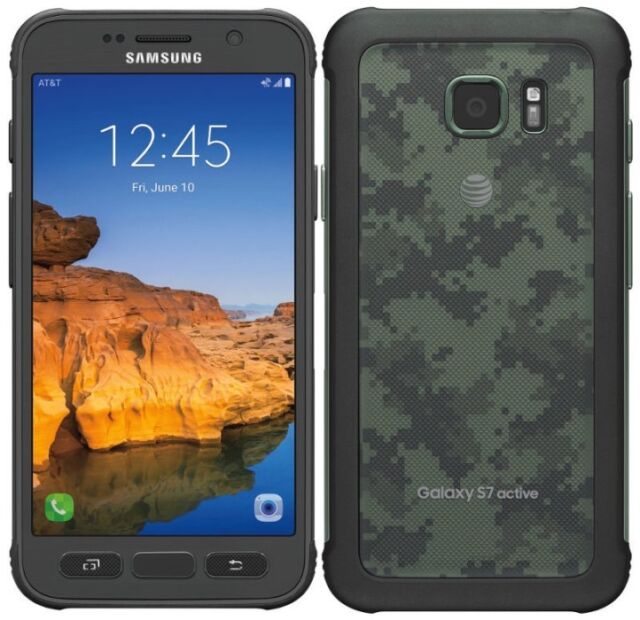 Samsung Galaxy S7 active SM-G891 - 32GB - Camo Green (AT&T) Smartphone VGC