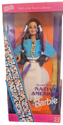 NEW old stock Native American Barbie Second Edition 1993 Dolls of the World NIB