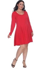 White Mark Red Jenara Dress Size 3XL NWT 