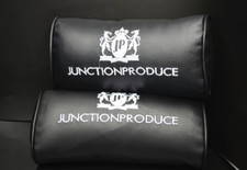 2x Black Jp Junction Produce Vip Style Jdm Car Neck Pillow Headrest Rest Cushion