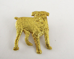 Vintage Dog badge brooch by Kenart