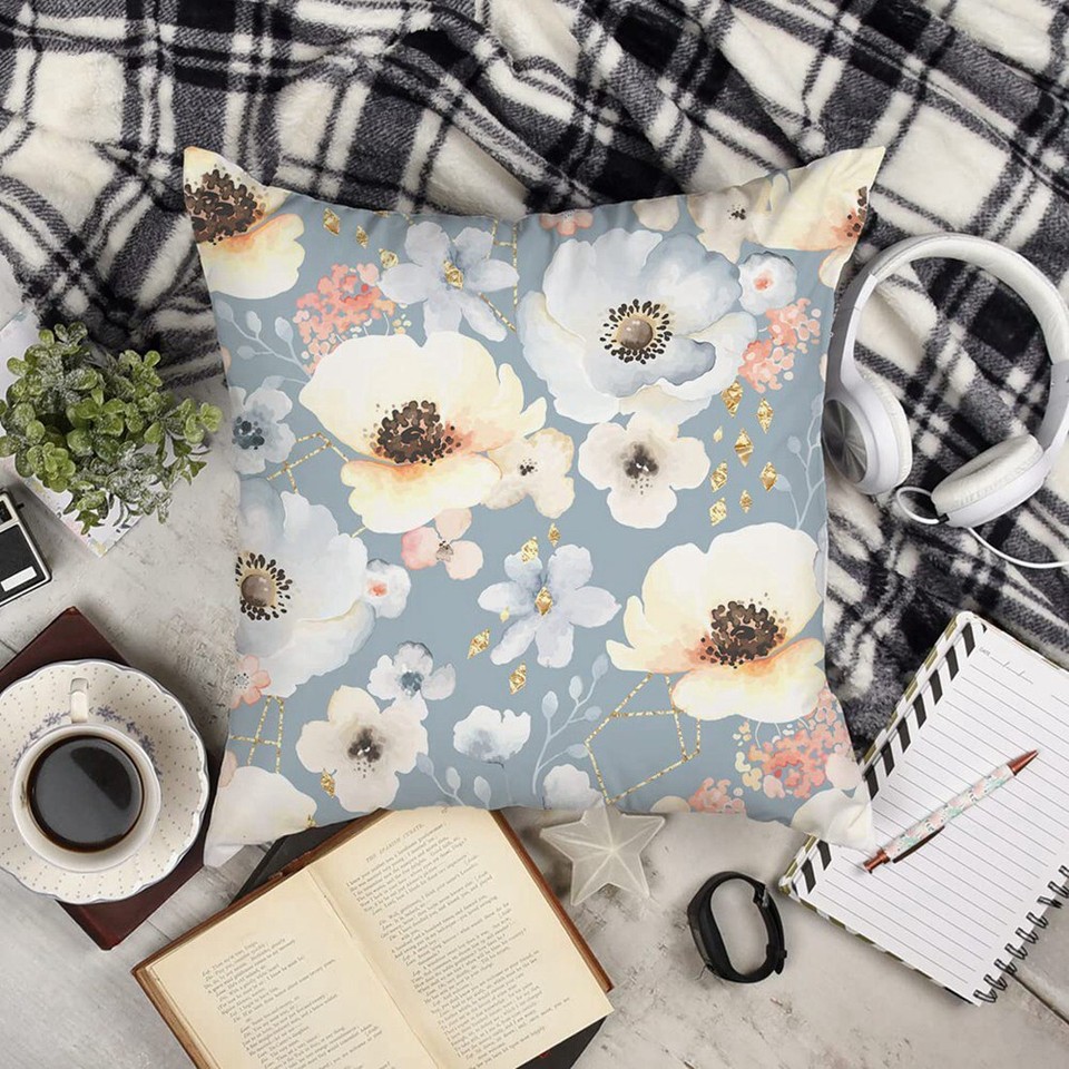 Spring Pillow Covers 18X18 Set of 4, Spring Decorations Home Sofa