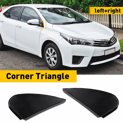 Left+Right Side Mirror Corner Triangle Cover Trim 2PCS For Toyota Corolla 14-16