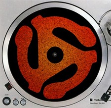Genuine Cork 45 Adaptor Orange Fire Slipmat Anti-Static 12" Slip Mat Audiophile