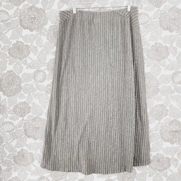 J. Jill Maxi Skirt High Low Ribbed Knit Pull on Women's M. Unlined - Image 2 of 4