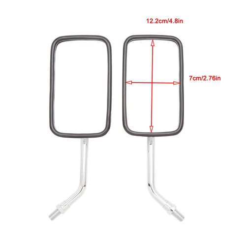 10mm Motorcycle Side Mirrors Chrome for Kawasaki Vulcan VN 1500 1600 500 800 900 - Picture 2 of 9