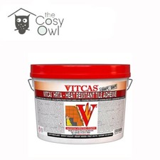 Heat Resistant Tile Adhesive 5kg Vitcas Light Grey Stoves, Fireplace, Surrounds