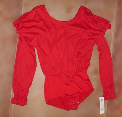 NEW Body Wrappers Liturgical leotard w/ collar 523 523XX snapcrotch  longsleeve