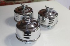 Louvered Mushroom Clamp On 2 Barrel Air Cleaners 3 Wing Nut Hot Rat Rod Truck