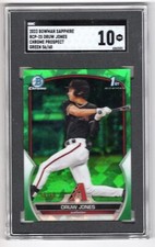 2023 Bowman Chrome Druw Jones Green Sapphire RC PSA 10 /60