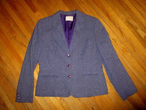 Vintage Pendleton Viola Blazer di Lana Tweed Maglia Abito Giacca Donna  Misura 10 | eBay
