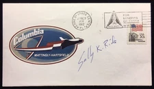 SALLY RIDE STS-7 CREW MEMBER HAND SIGNED AUTOGRAPHED FIRST DAY COVER SCCS