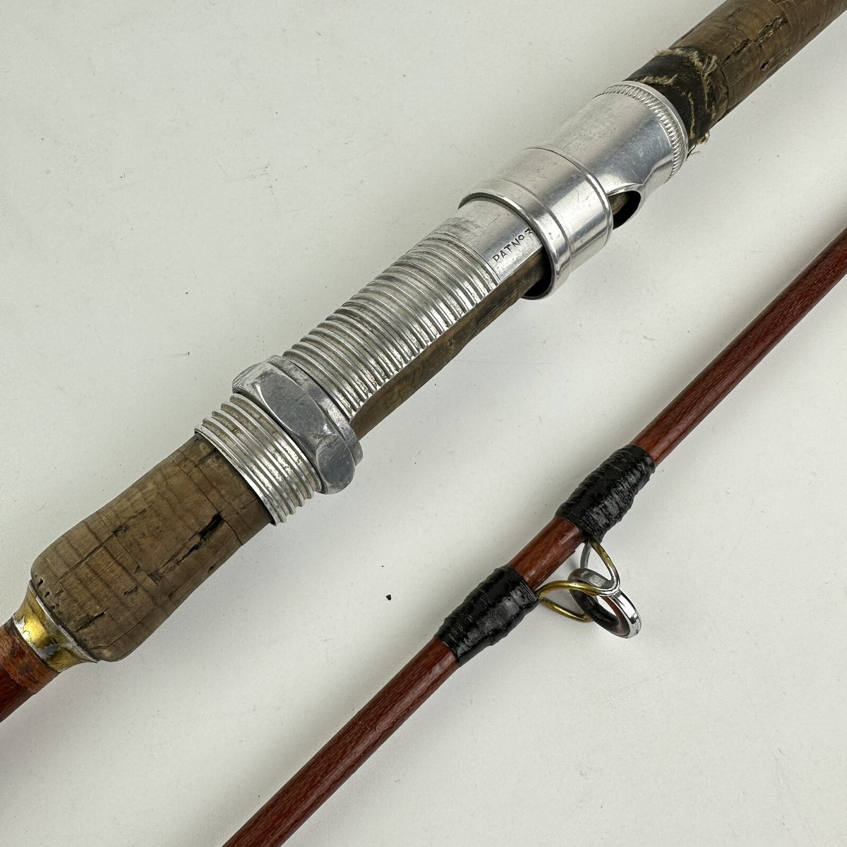 ANCIENNE CANNE Peche A La Mouche, Bambou Refendu, Ma.b , No Pezon Et