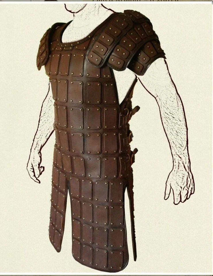 Real Leather Body Armour Leather Brigandine Armor larp Reenactment Cosplay SCA - Image 3 of 3