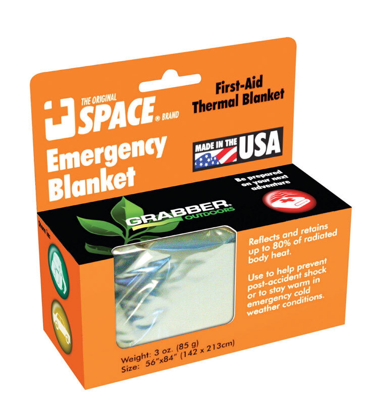 Grabber 9914EBSS Silver Emergency First-Aid Space Thermal Blanket 3.2 oz .
