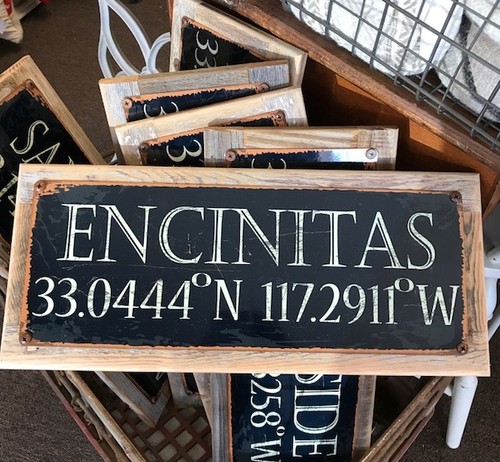 "Oceanside" Sign - Longitude/Latitude Custom Wooden Sign - Home Decor - CA - Picture 5 of 5
