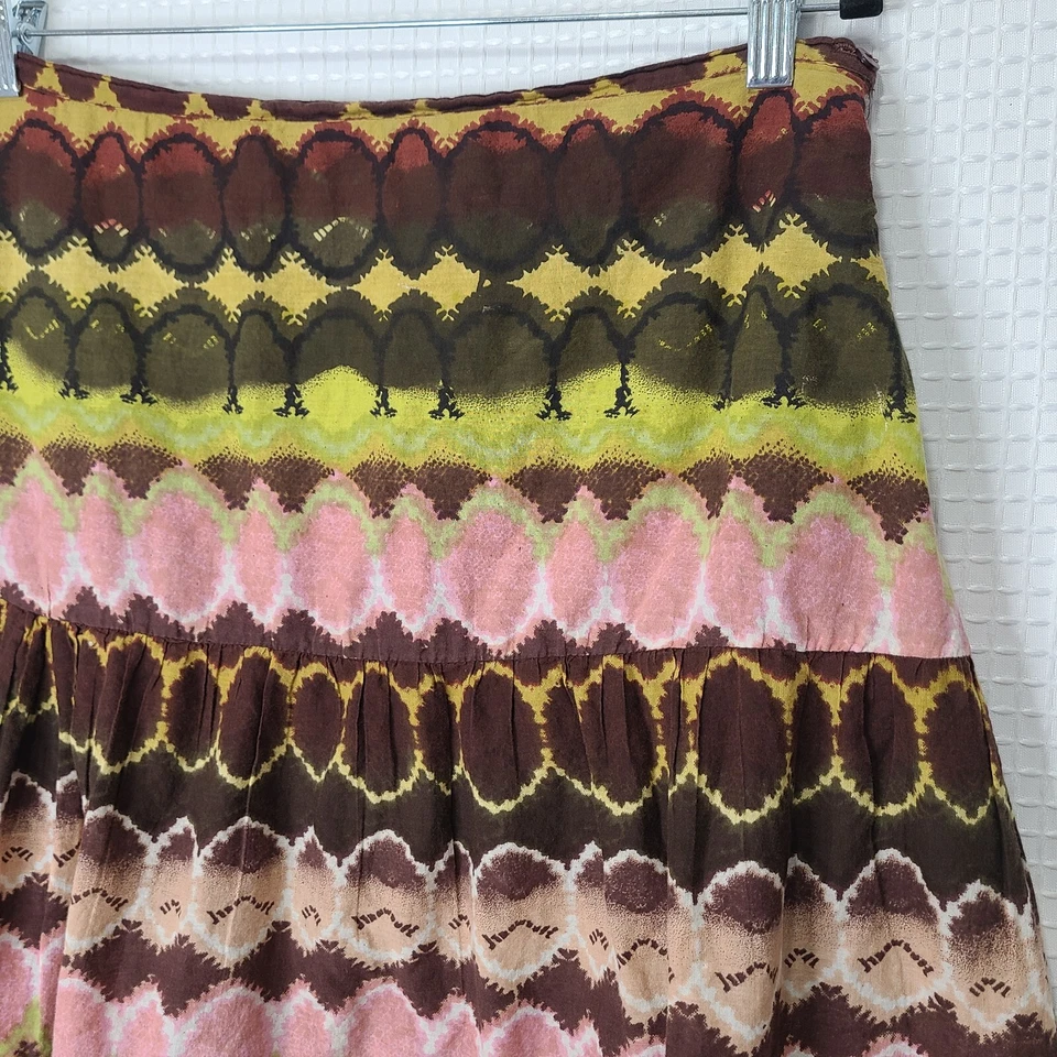 Falda midi vintage New Direction para mujer grande de algodón colorida línea A con forro Foto 2 de 4