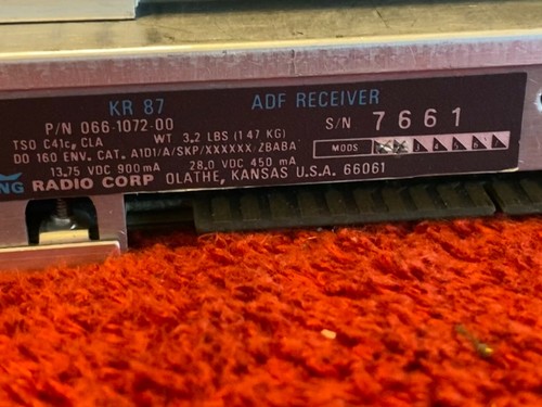 DOS RECEPTORES KING KR 87 ADF P/N 066-1072-00 NÚCLEOS - Imagen 5 de 8