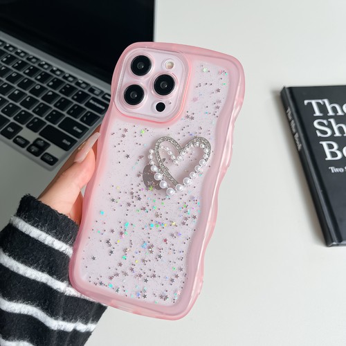 For Samsung S24 S23 A05 A15 A35 Hot Wave Case Pearl Love Flash Foil Phone Cover - Zdjęcie 7 z 17