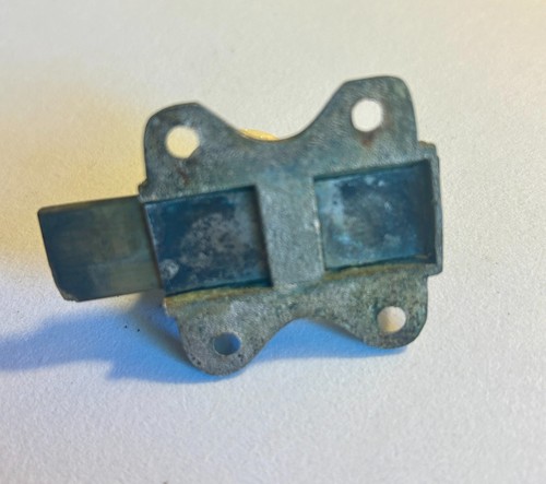 Vintage Antique Brass Cabinet Door Porcelain Knob Latch - Picture 4 of 5