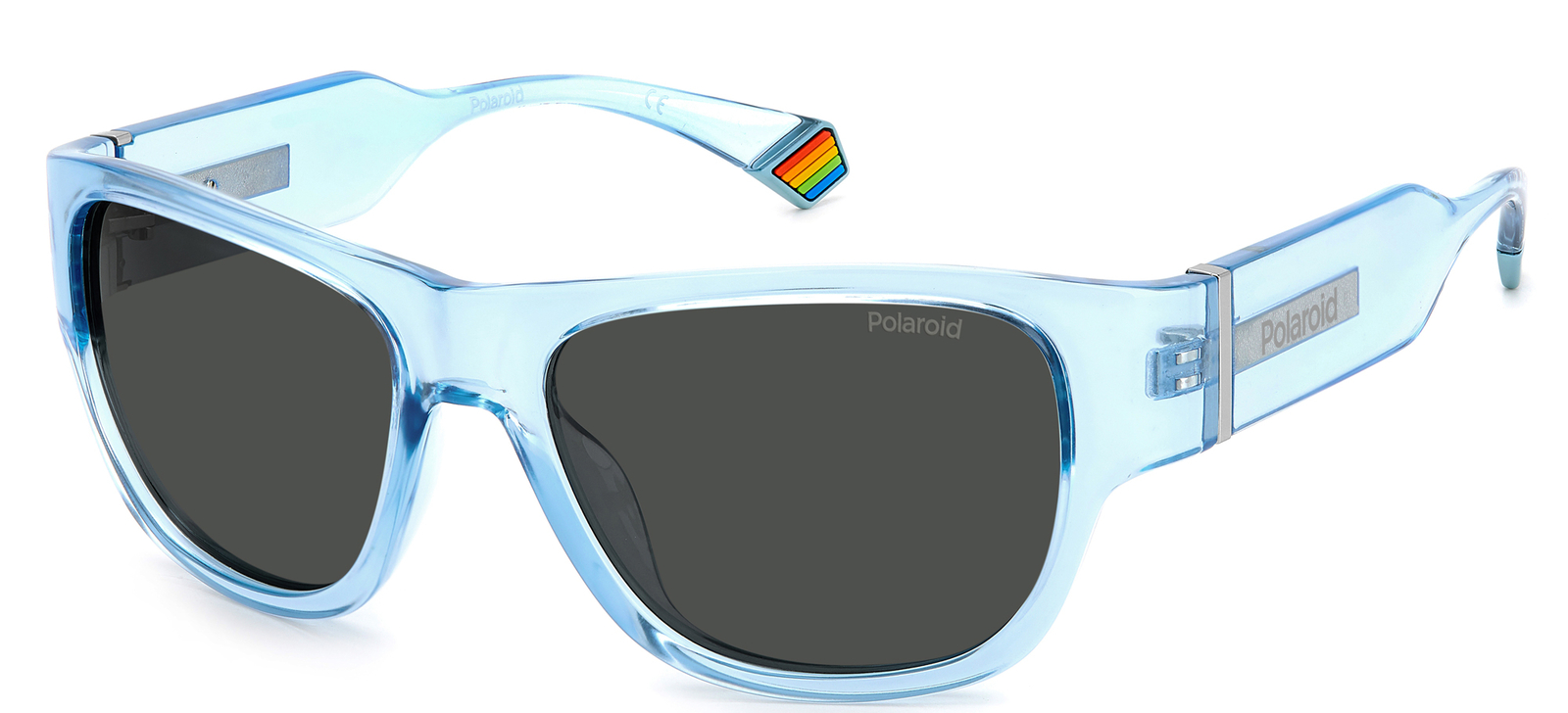 Polaroid PLD 6197 Azure Grey Polarized Unisex Sunglasses 55mm-image