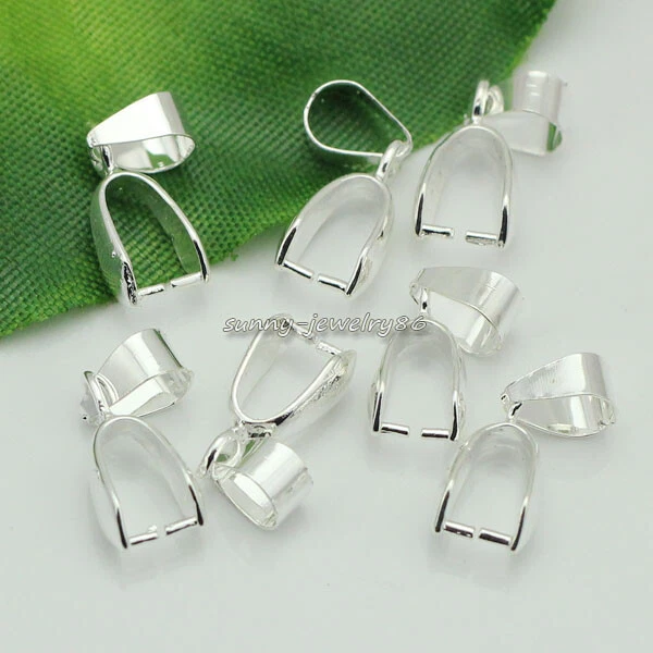 50/100/200 piezas Fianzas de pellizco Colgante Plata/Plata Opaca/Chapado en Oro 14 mm/16 mm/20 mm Foto 4 de 4