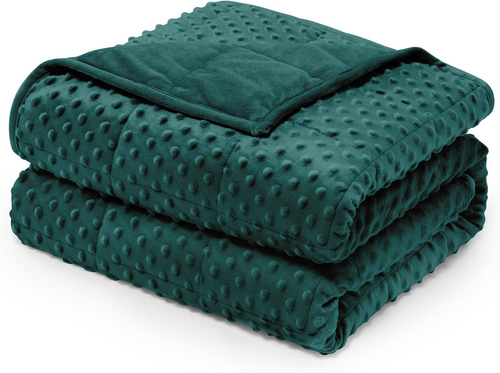Minky Dot Weighted Blanket for Adults King Size 15 Lbs, Soft Cozy Heavy Blanket - Picture 12 of 12