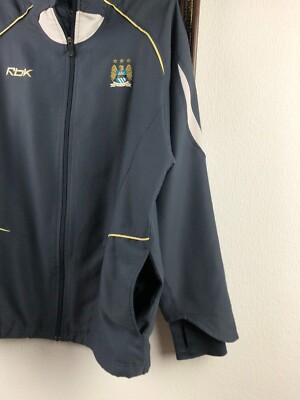 Vintage Manchester City Football Jacket Soccer Track Windbreaker