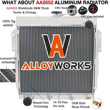 4 Row Aluminum Radiator For 1955-1957 1956 Ford Thunderbird T-bird 4.8 5.1l V8 4 Row Aluminum Radiator For 1955-1957 1956 Ford Thunderbird T-bird 4.8 5.1l V8