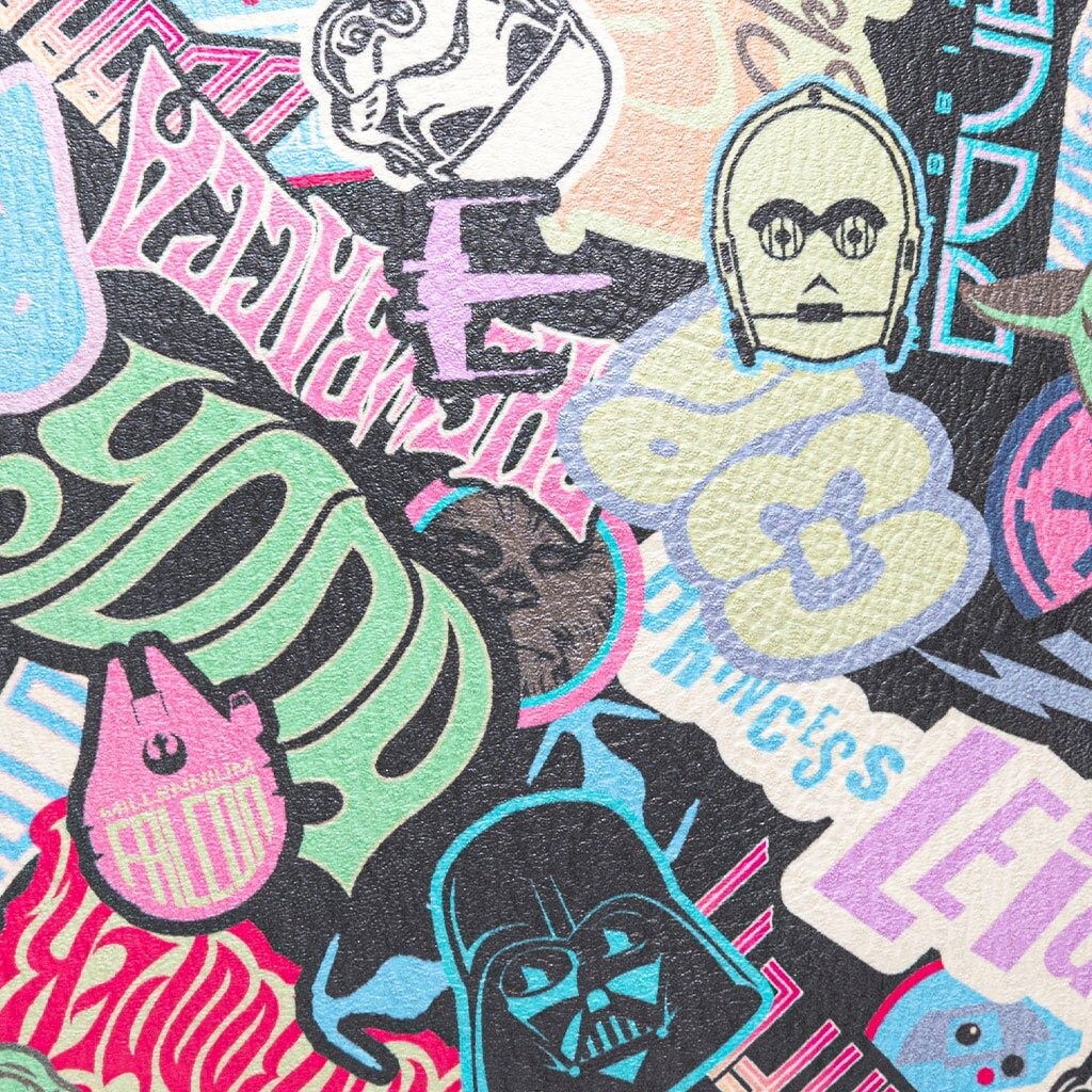 Loungefly Star Wars Pastel Graffiti Sticker Mini Backpack Loungefly Star Wars Pastel Graffiti Sticker Allover Print  main image 4