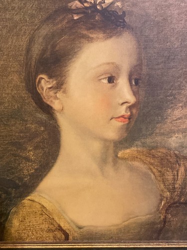 ANTIQUE FRAMED ART “THE PAINTER'S DAUGHTER MARY, MARGARET “ THOMAS GAINSBOROUGH - Picture 15 of 19