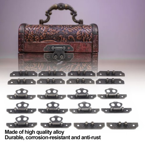 Sourcingmap 10 Ensembles Verrou Fermeture Boîte Bijoux Loquet Fermoir Antique Vintage Pour Coffret En Bois Ton Bronze Avec Vis