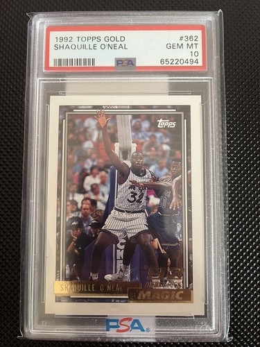 1992 93 Topps Gold Shaquille O Neal Rookie Card 362 PSA 10 GEM MINT 