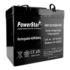 12V 55AH Battery for Quantum Rehab Q600, Q614, Q1121, Q600XL - 2 Year Warranty