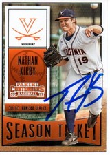Nathan Kirby Virginia Cavaliers 2015 Panini Contenders Signed Card