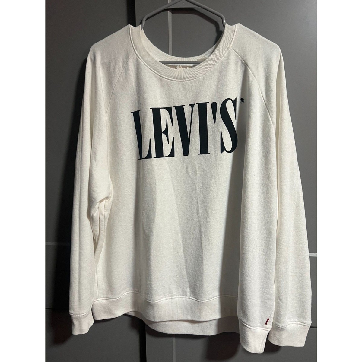 Clothing Womens White Levi Sweatshirt Levi's Womens Long Sleeve - Main Image