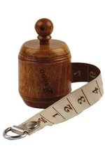 Maison Sajou Wooden Tape Measure Ecru Ribbon