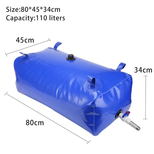 110L Camping Water Bladder Tank Water Storage Bag Non-Toxic For Boating Garden - Picture 3 of 18