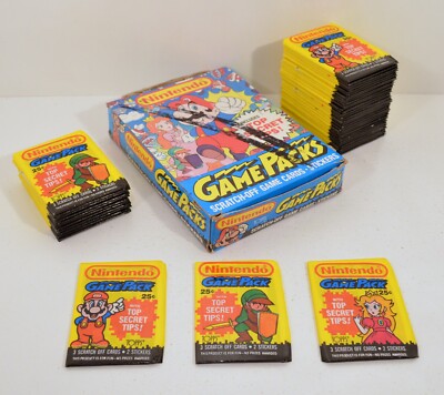 RARE 1 Pack VINTAGE Unopened 1989 Topps Nintendo Game Wax Packs