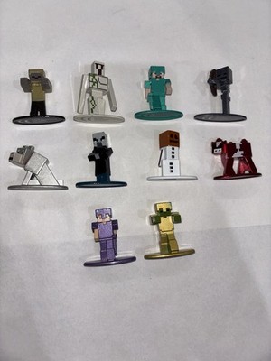Minecraft Set of 10 Mini Figures: Zombie, Iron & Snow Golem, Wither Skeleton