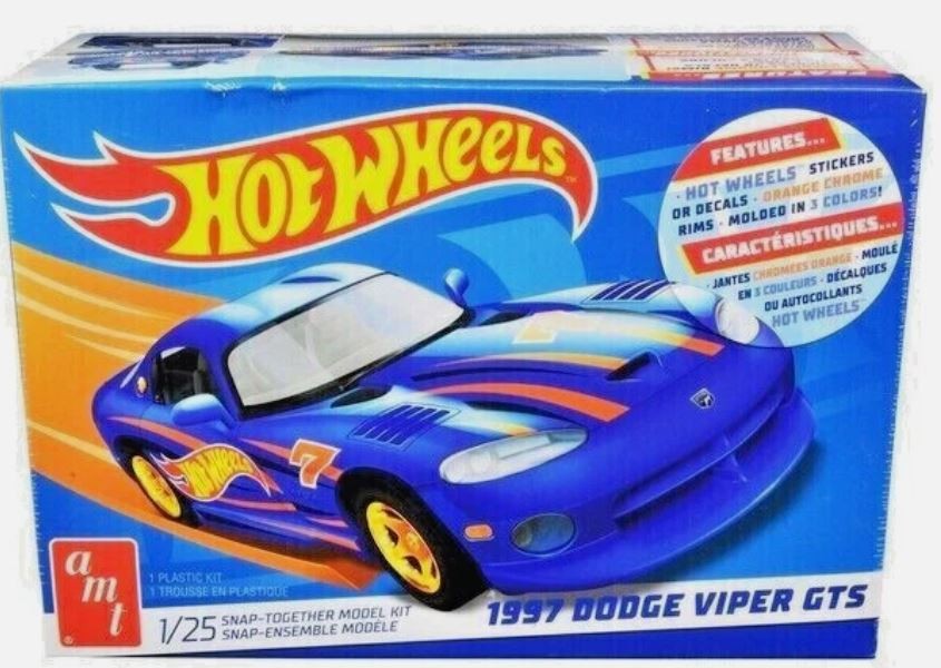 Dodge Viper GTS Snap 1997 maquette facile sans colle Hot Wheels 1/25