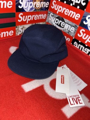 Supreme x Lacoste Piqué Navy Camp Cap SS17 NEW WITH TAGS | eBay
