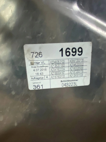 Tür Mercedes-Benz Cls X218 C218 A2187220510 Vorne Links Door Porta Porte - Bild 5 von 12