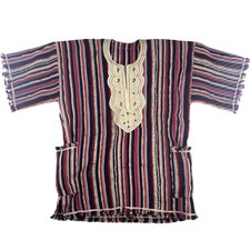 Hand Woven Northern Ghana Smock Traditional Fugu Top XL With Hats