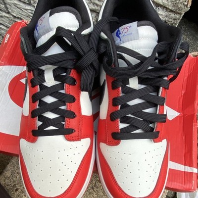 Nike Dunk Low EMB NBA 75th Anniversary Bulls Red White Black Low DD3363-100