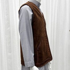 Solid Color Waistcoat Men Suede Vest Winter Thick Warm Sleeveless Top Windproof